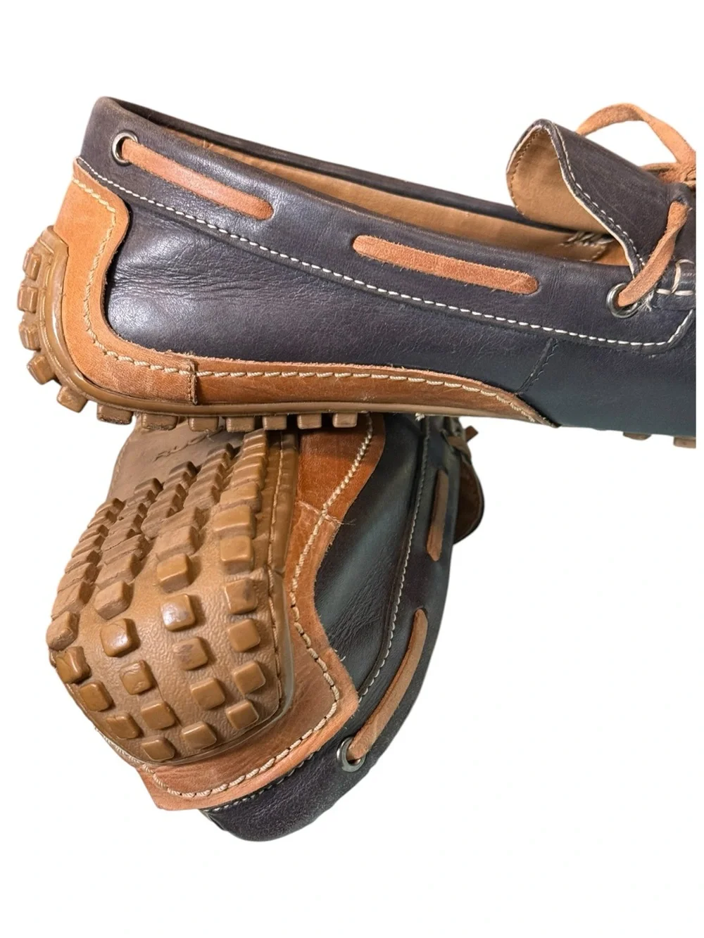 RUOSH Leather Driving Moccasin Loafers Brown UK 10 EU 44 US 11